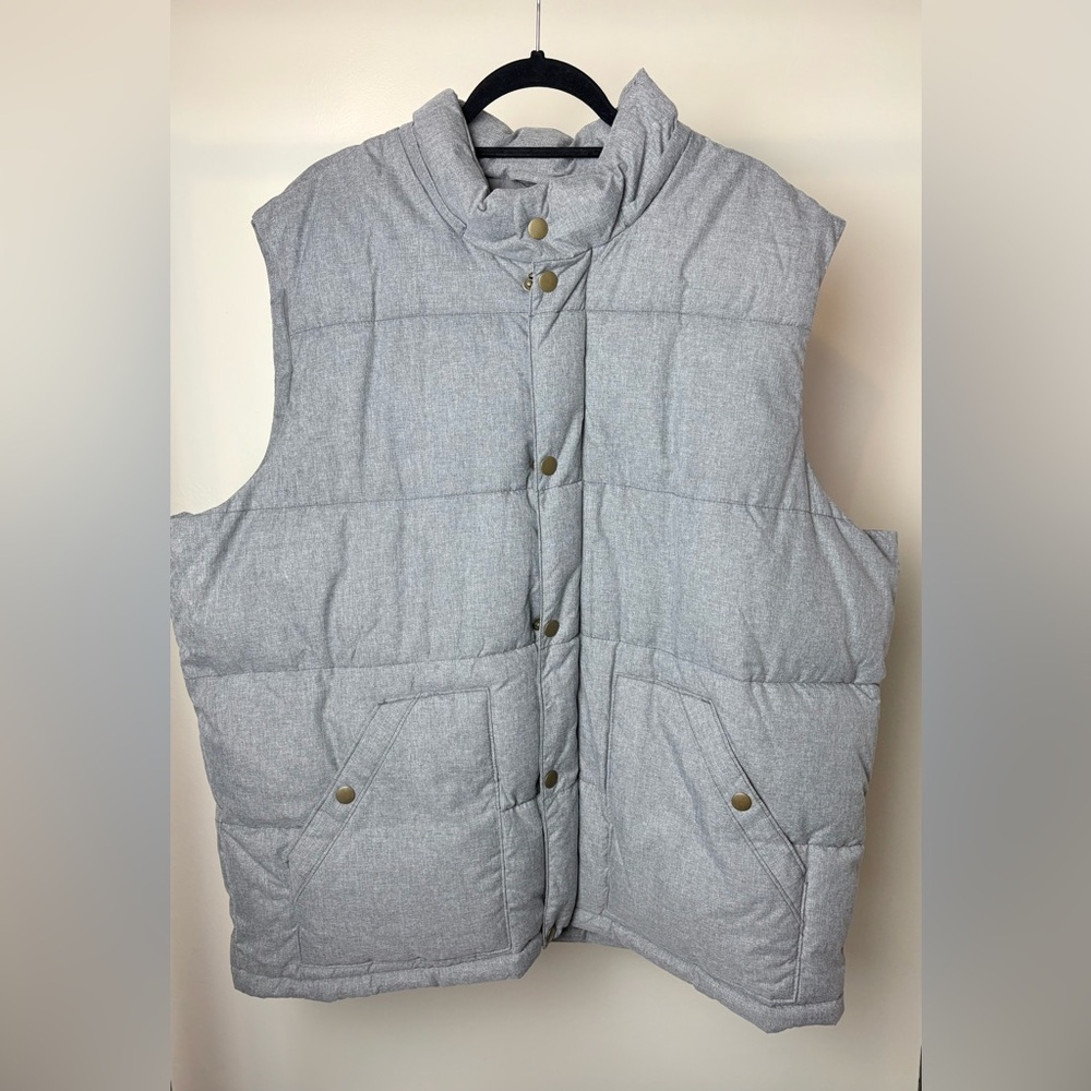 Oldnavy Heather Gray Quilted Puffer Vest XXL